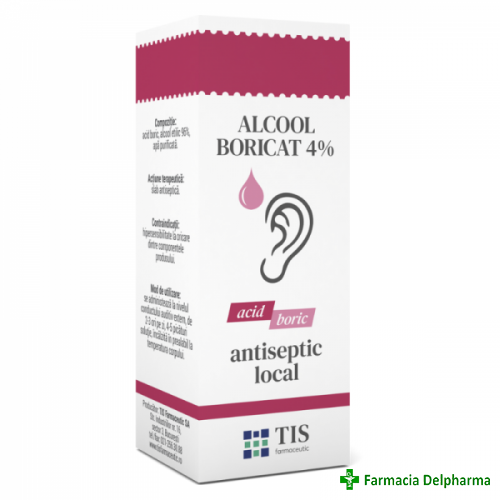 Alcool Boricat 4% x 15 ml, Tis Farmaceutic